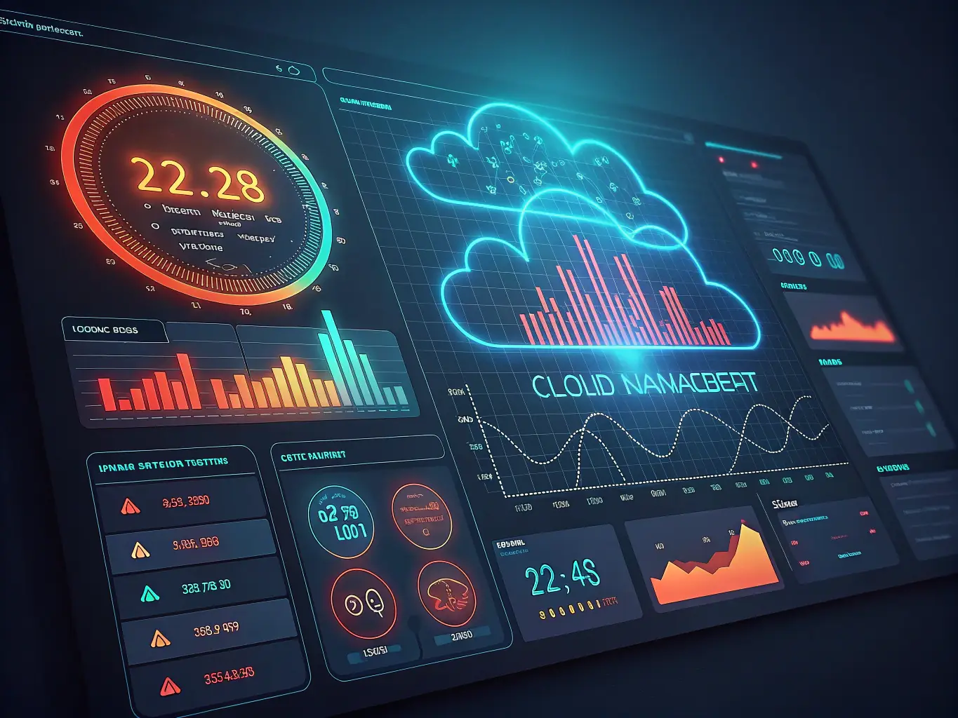 A dynamic image illustrating the Google Cloud platform interface, showcasing its innovative tools and flexible options for deploying VoIP solutions.